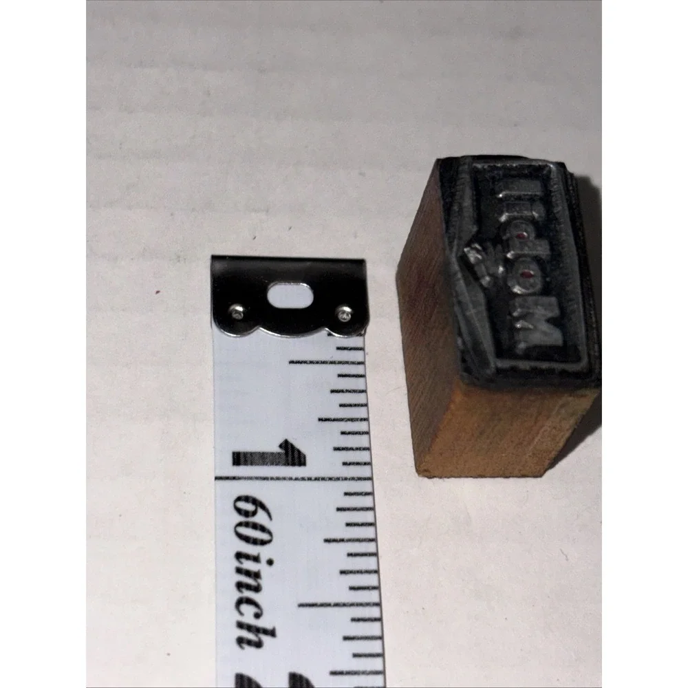 Vintage Printing Letterpress Printers Block‎ Mobil Oil Gas Station Logo
